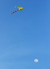 kite flying - flying to the moon