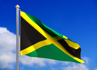 jamaica flag (include clipping path)