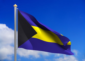 bahamas flag (include clipping path)