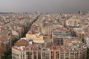 barcelona from sagrada