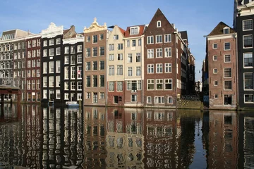 Foto op Canvas amsterdam canal houses © Jan Kranendonk