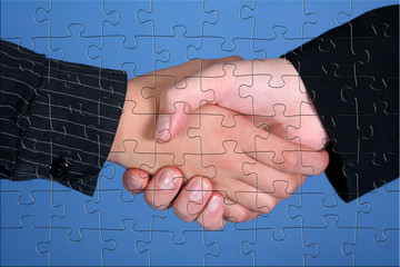 handschlag puzzel
