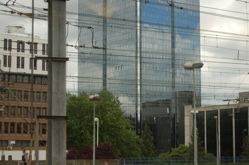Fototapeta na wymiar façade reflets