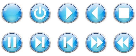 kit d'icones de lecture bleu