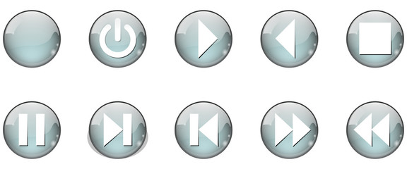 kit d'icones de lecture gris