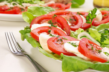 salad - mozzarella and vegetables