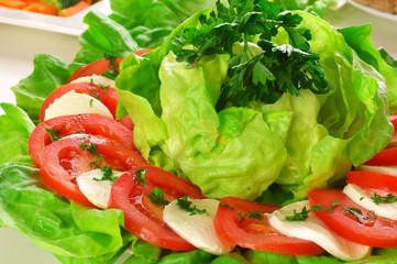 salad - mozzarella and vegetables
