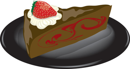 black forest cake on a plate