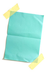 piece of blank colored paper