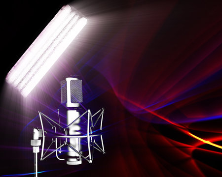 receiving sound waves in the spotlight