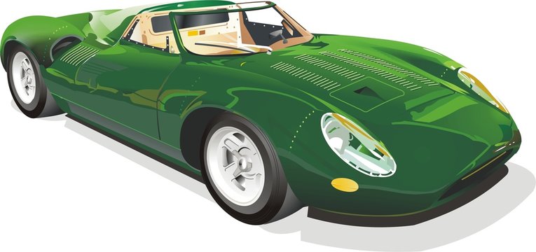 Green Sports Car