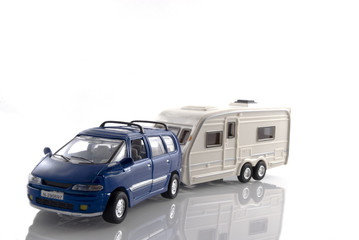 car with caravan