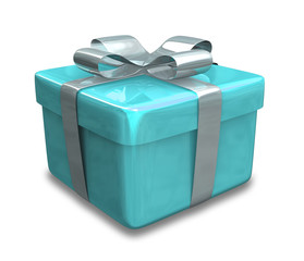 pacchetto regalo azzurro - wrapped gift light blue