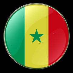 senegal flag button