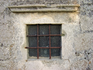 window with grillage