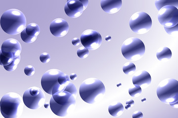 blue bubbles in the light