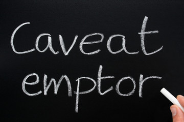Obraz premium caveat emptor, latin for let the buyer beware.