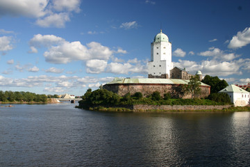 medieval castle of vyborg, russia