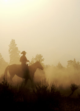 Fototapeta cowboy silhouette