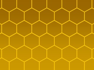bees honeycomb golden background