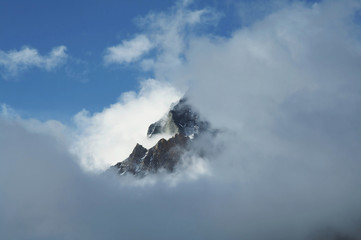 clouds in mountain