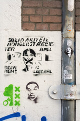 graffiti on amsterdam walls