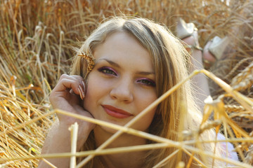 anna in wheat field 4