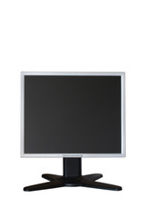 computer lcd monitor isolated on white