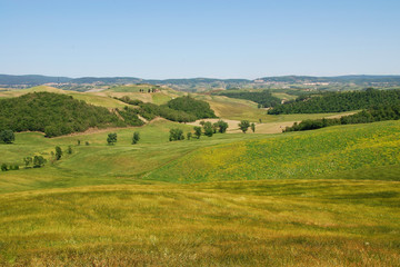 paesaggio da asciano, crete senesi