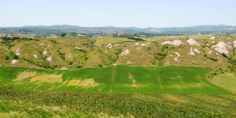 Fototapeta premium paesaggio da asciano, crete senesi