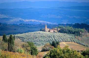 Fototapeta na wymiar Campagne toscane