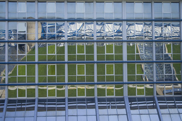 stadium reflected