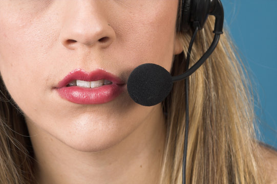 eceptionist with headset