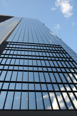 blue sky & coperate glass building
