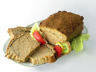 domestic meat-pie with vegetables
