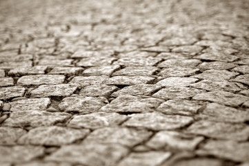 Obraz premium cobblestone way