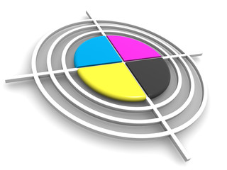 polygraphic target. cmyk