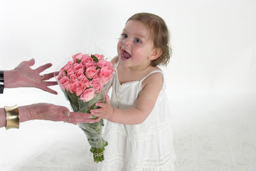 petite fille bouquet