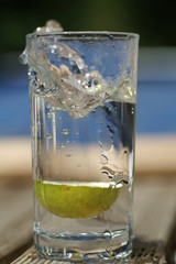 verre d'eau rafraichissant