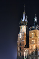 st. mary's basilica at night