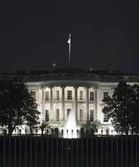 Naklejka premium white house at night