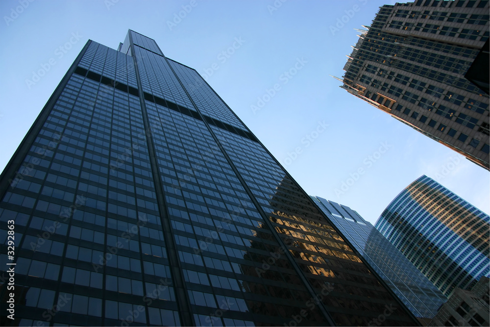 Wall mural sears tower from below