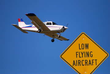 low flying airplane
