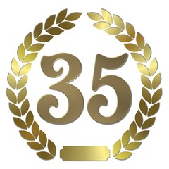 goldener lorbeerkranz 35 jahre
