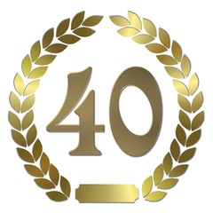 goldener lorbeerkranz 40 jahre