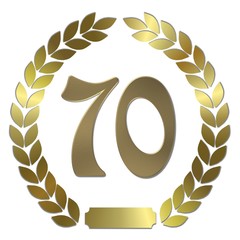 goldener lorbeerkranz 70 jahre