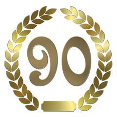 goldener lorbeerkranz 90 jahre