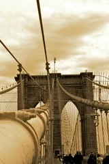 Papier Peint photo Lavable Brooklyn Bridge le pont de Brooklyn