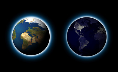 notte e giorno sulla terra