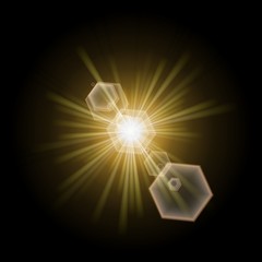 lensflare on a black background